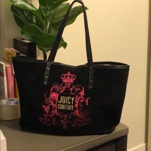 juicy couture tote bag velvet black